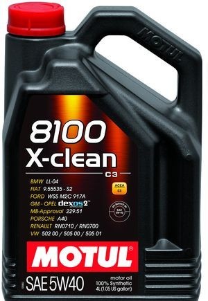Масло моторное Motul 8100 X-Clean 5W40 ACEA C3 API SN